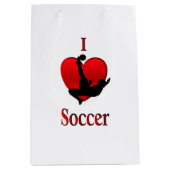 I Heart Soccer Medium Cadeauzakje (Voorkant)