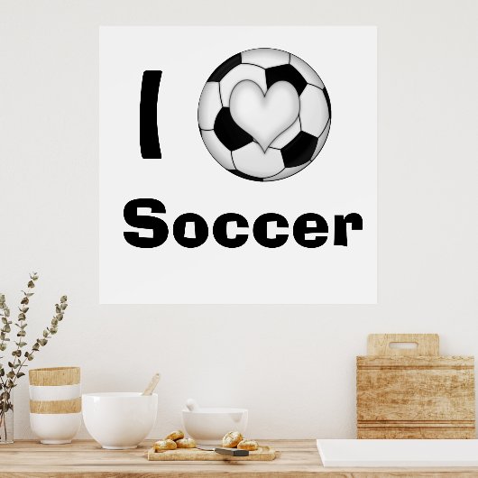 I Heart Soccer Poster (Keuken)