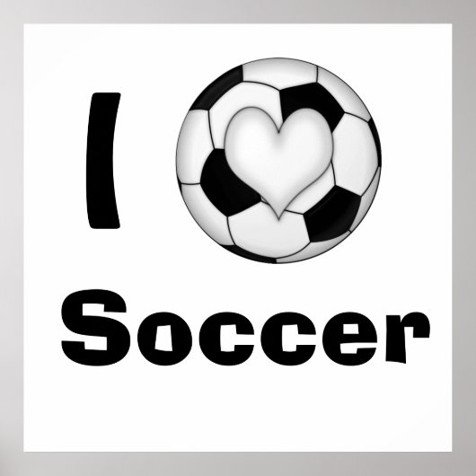 I Heart Soccer Poster (Voorkant)