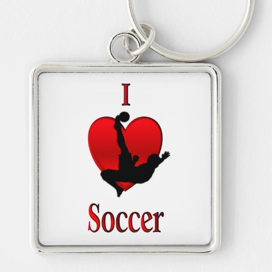 I Heart Soccer Sleutelhanger (Voorkant)
