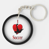 I Heart Soccer Sleutelhanger (Achterkant)