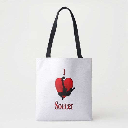 I Heart Soccer Tote Bag (Voorkant)