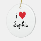 i Heart Sophia Keramisch Ornament (Links)