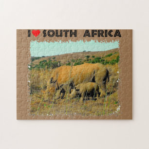 I Heart South Africa Rhino tot riet Legpuzzel