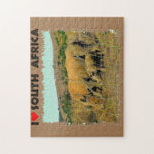 I Heart South Africa Rhino tot riet Legpuzzel (Verticaal)