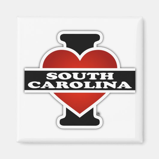 I Heart South Carolina Magneet (Voorkant)