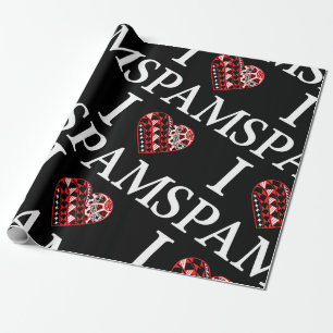 I Heart SPAM Black Cadeaupapier