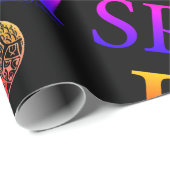 I Heart SPAM Black Ombre II Cadeaupapier (Rol Hoek)