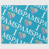 I Heart SPAM Blauwgroen Ombre Cadeaupapier (Vlak)