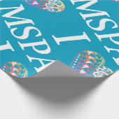 I Heart SPAM Blauwgroen Ombre Cadeaupapier (Hoek)