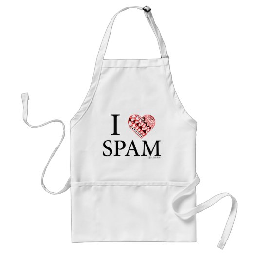 I Heart SPAM Standaard Schort (Voorkant)