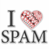 I Heart SPAM Sticker (Voorkant)