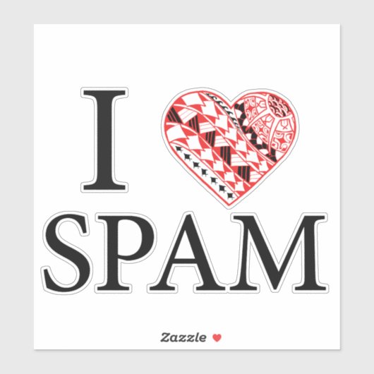 I Heart SPAM Sticker (Vel)