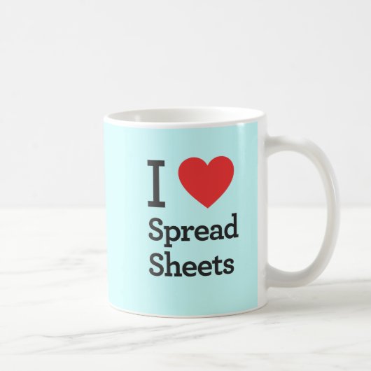 I Heart Spreadsheets Koffiemok (Rechts)