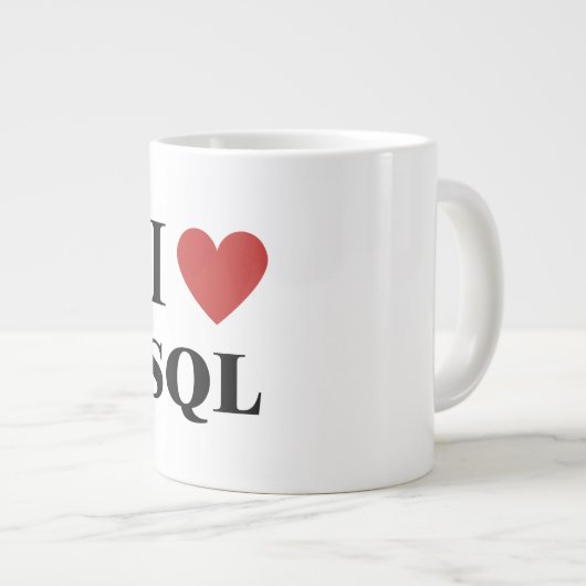 I Heart SQL Grote Koffiekop (Voorkant rechts)