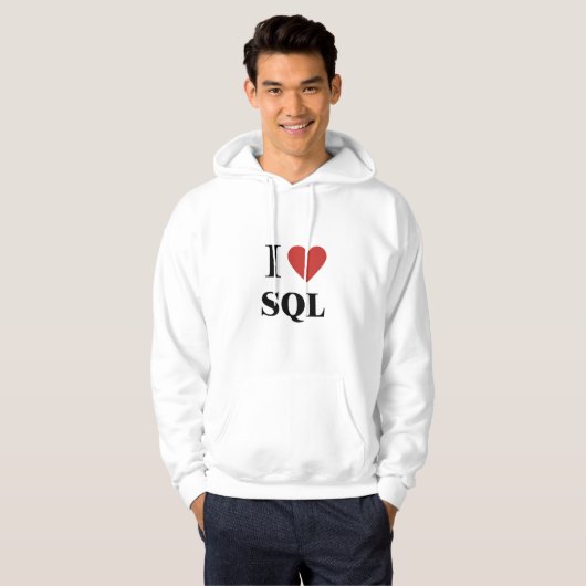 I HEART SQL Hoodie (Voorkant volledig)