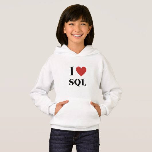 I HEART SQL Kinder Hoodie (Voorkant volledig)