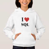 I HEART SQL Kinder Hoodie (Voorkant)