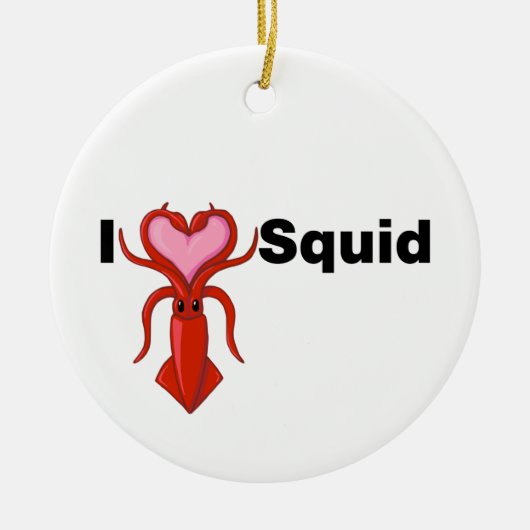 I Heart Squid Keramisch Ornament (Voorkant)