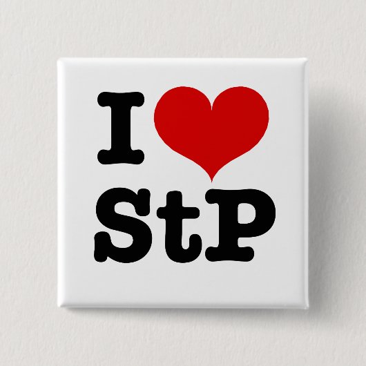 I Heart St. Paul / St. Peter Vierkante Button 5,1 Cm (Voorkant)