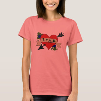 I Heart STAB Dames Ringer T-shirt