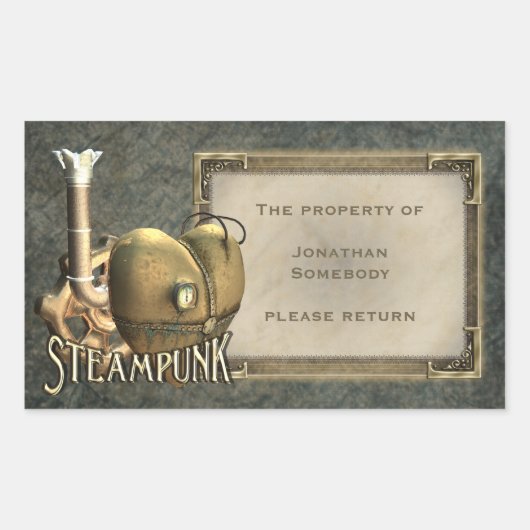 I Heart Steampunk Bookplate Stickers (Voorkant)