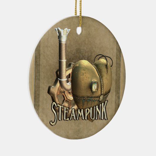 I Heart Steampunk Personalized Ornament (Rechts)