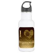 I Heart Steampunk Waterfles (Voorkant)