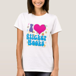 I Heart Sticker Boeken Jeugd Nostalgie Motto T-shirt