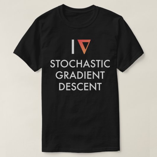 I Heart Stochastic Gradient Descent Dark T-shirt (Design voorkant)