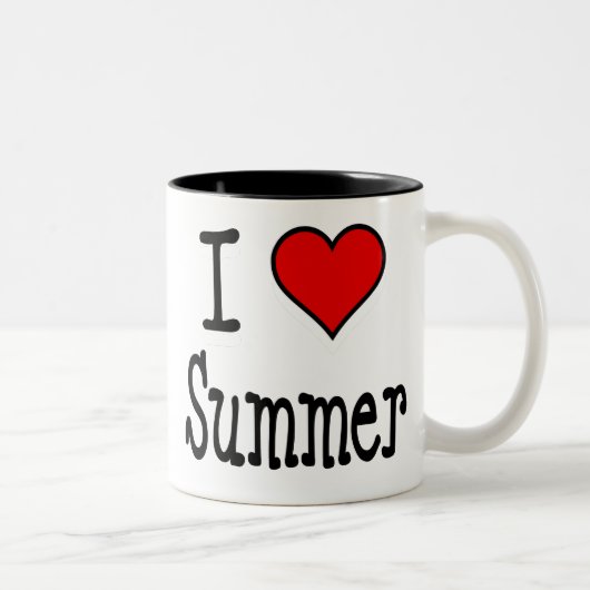 I Heart Summer Tweekleurige Koffiemok (Rechts)