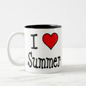 I Heart Summer Tweekleurige Koffiemok (Links)