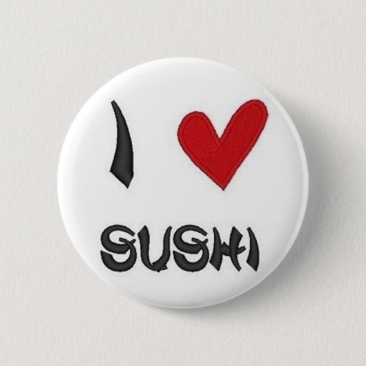 I Heart Sushi Ronde Button 5,7 Cm (Voorkant)