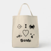 I Heart Sushi Tote Bag (Achterkant)