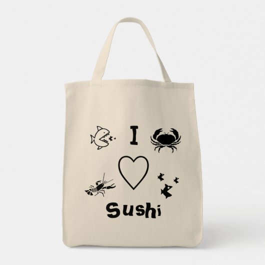 I Heart Sushi Tote Bag (Achterkant)