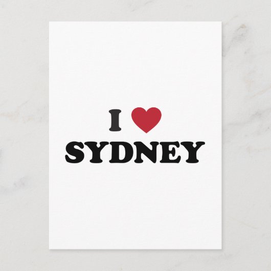 I Heart Sydney Australia Briefkaart (Voorkant)