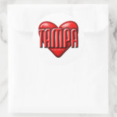 I Heart Tampa Ronde Sticker (Tas)
