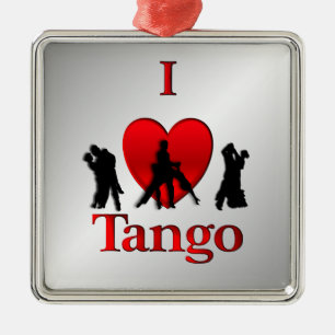 I Heart Tango Dance Metalen Ornament