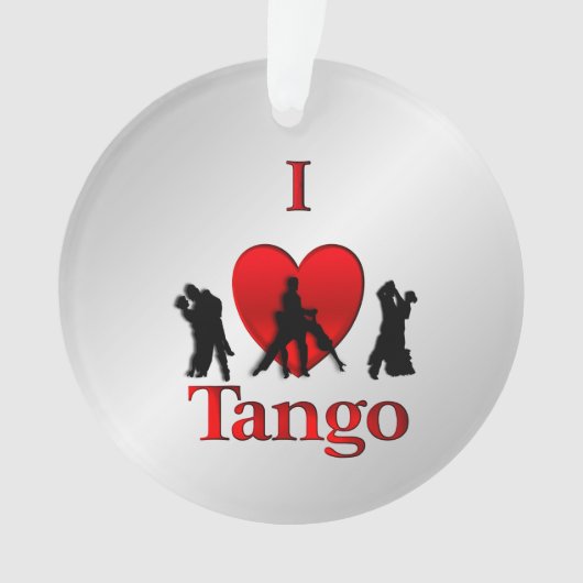 I Heart Tango Dance Ornament (voorkant)