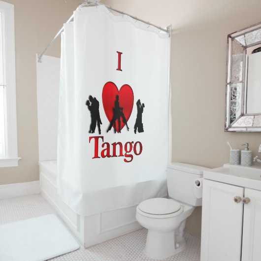 I Heart Tango Douchegordijn (In situ)