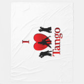 I Heart Tango Fleece Deken (Voorkant)