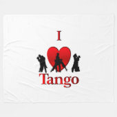 I Heart Tango Fleece Deken (Voorkant (Horizontaal))
