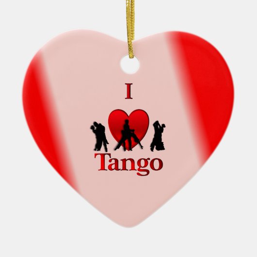 I Heart Tango Keramisch Ornament (Voorkant)