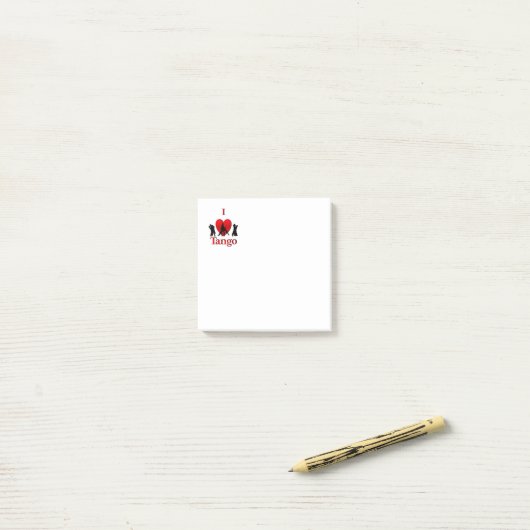 I Heart Tango Post-it® Notes (Op bureau)