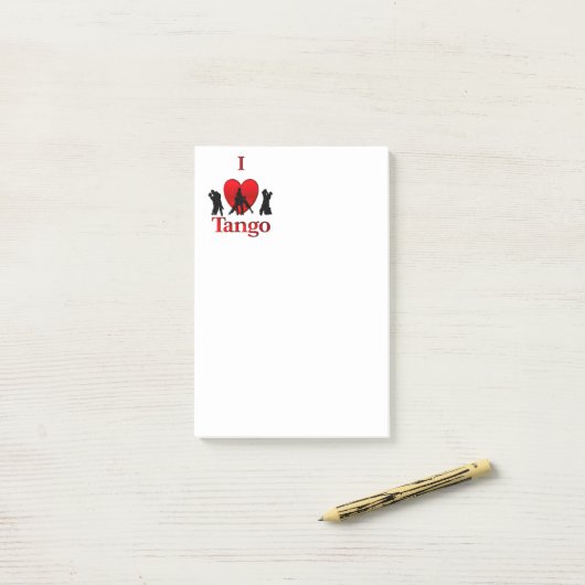 I Heart Tango Post-it® Notes (Op bureau)