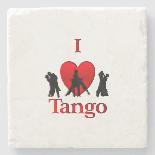I Heart Tango Stenen Onderzetter (Voorkant)