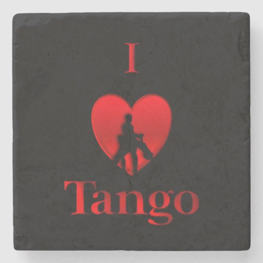 I Heart Tango Stenen Onderzetter (Voorkant)