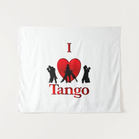 I Heart Tango Wandkleed (Voorkant (horizontaal))