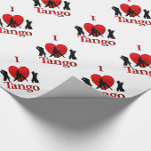 I Heart Tango Wrapping Paper Cadeaupapier (Hoek)