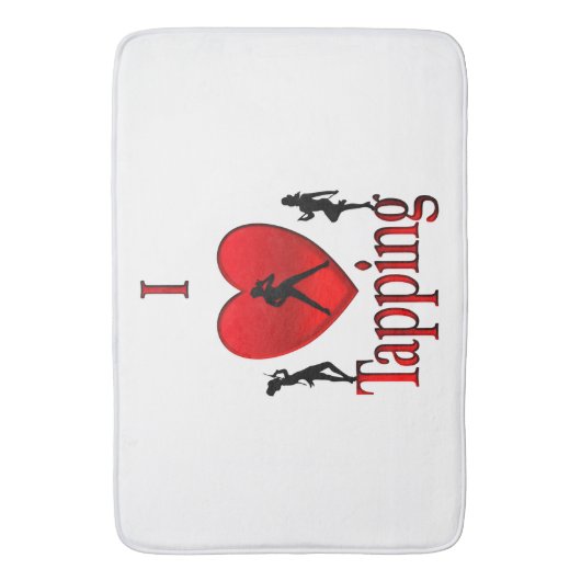 I Heart Tap Dance Badmat (Voorkant Verticaal)